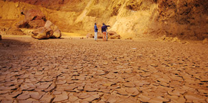 Carrière d'ocre au Brésil, dans le Minas Gerais